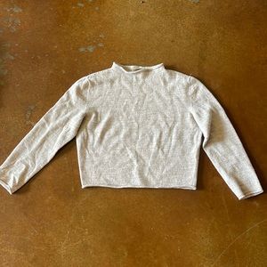 *FLAWED - Elizabeth Suzann Rhodes Sweater Flax Medium Mock Neck